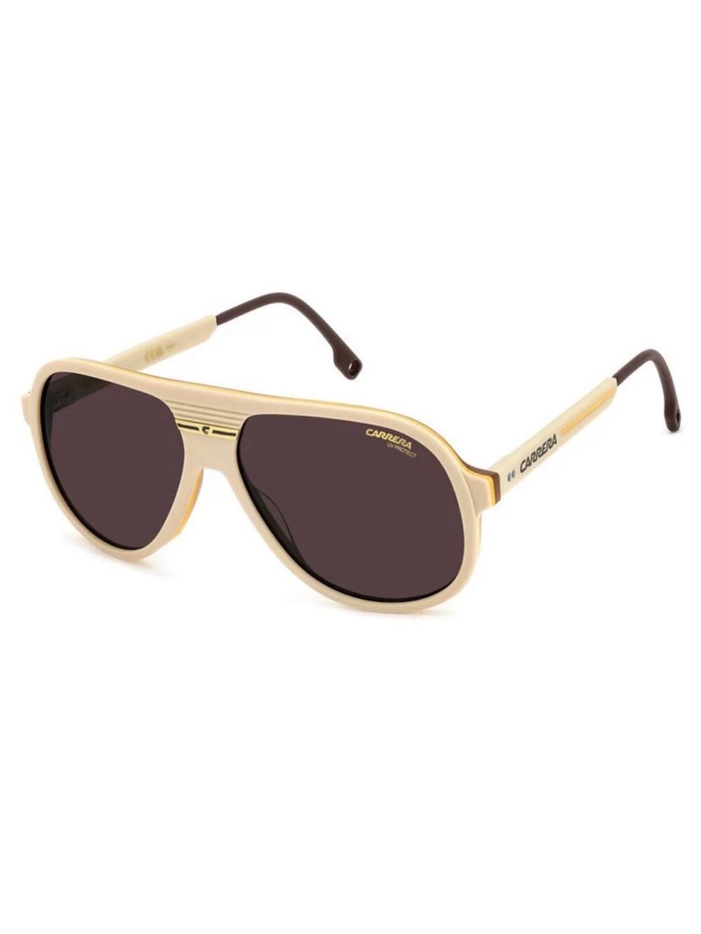 New Carrera C SPORT 07/S 10AK2 Unisex Cream Aviator Sunglasses Authentic